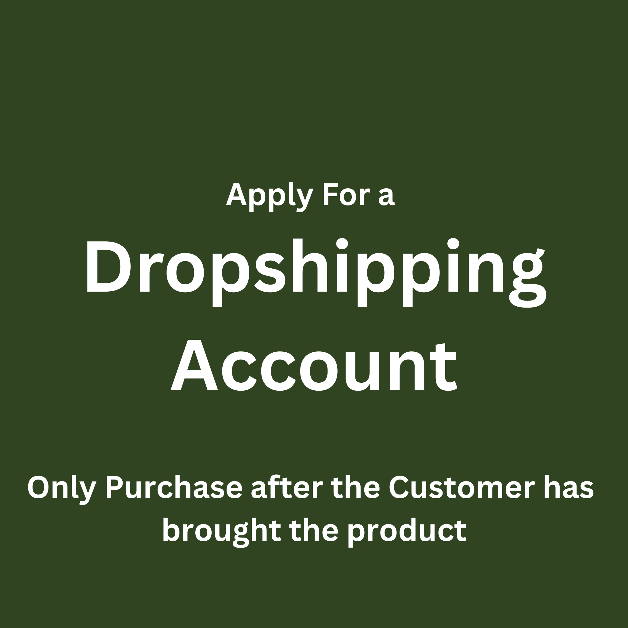 Apply For A Dropshipping Account