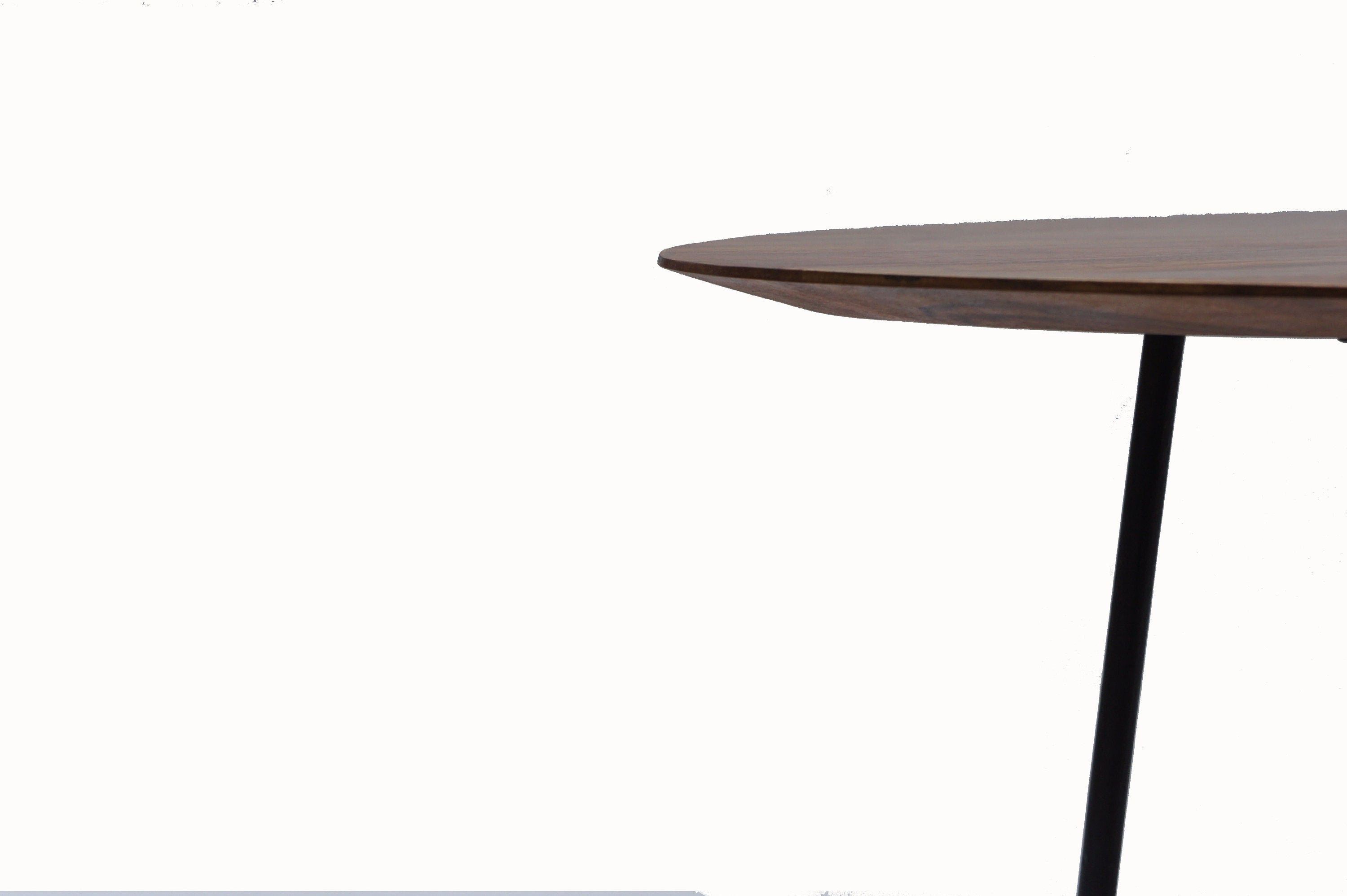 Acacia Wood Hairpin Oval Coffee Table