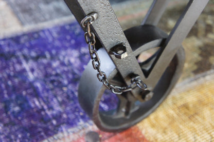 COFFEE TABLE Mango Wood on Iron wheel base
