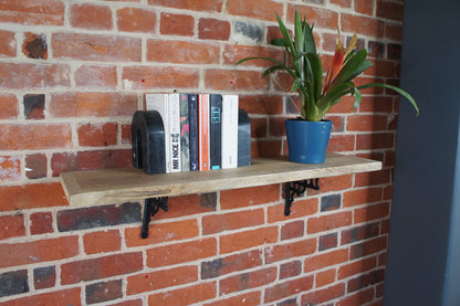 Mango wood Shelf Cast Iron brackets 90/120cm