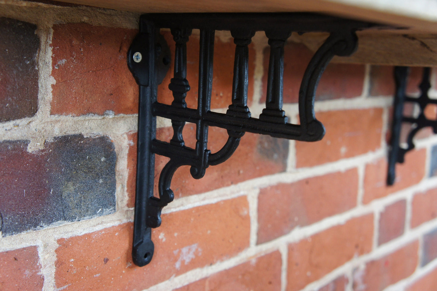 Mango wood Shelf Cast Iron brackets 90/120cm