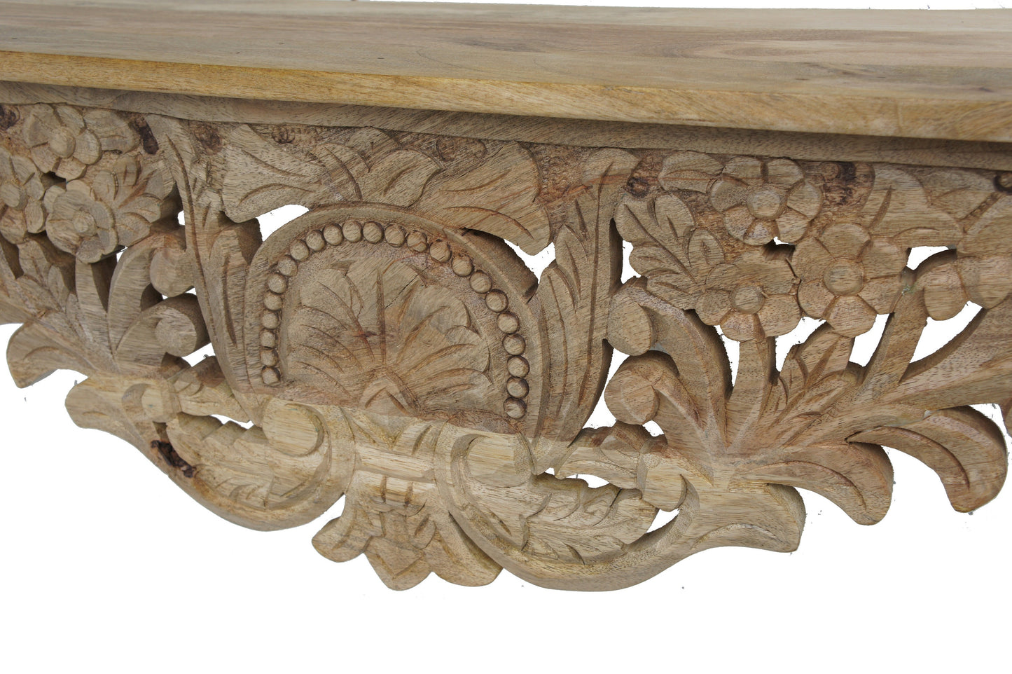 Wall shelf Mango wood Hand carved
