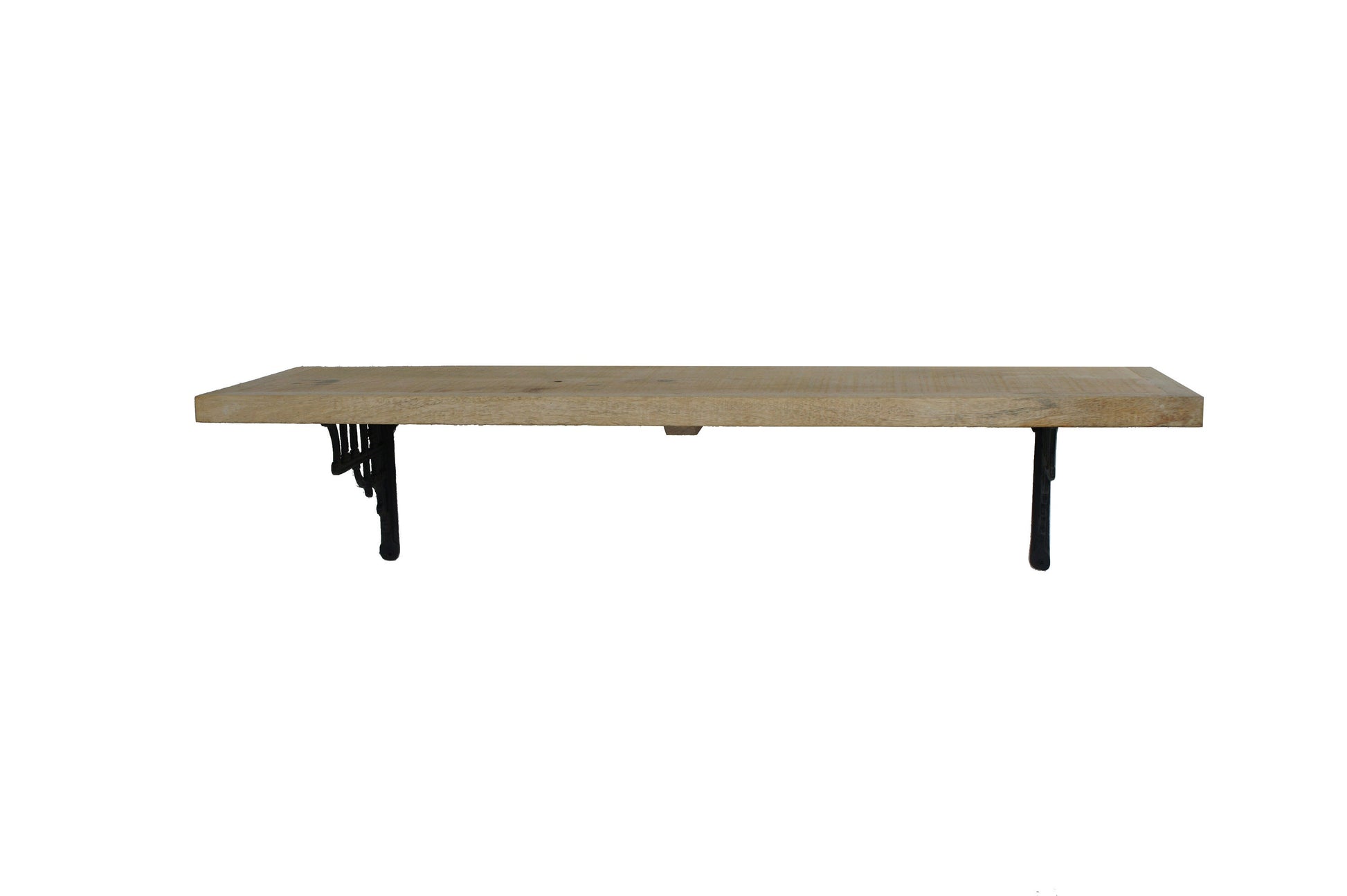 Mango wood Shelf Cast Iron brackets 90/120cm
