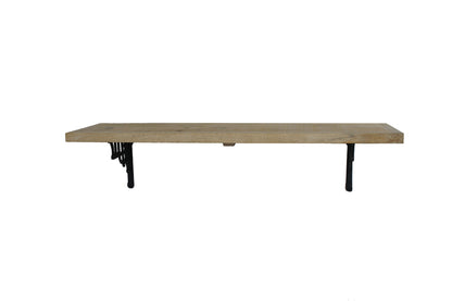 Mango wood Shelf Cast Iron brackets 90/120cm