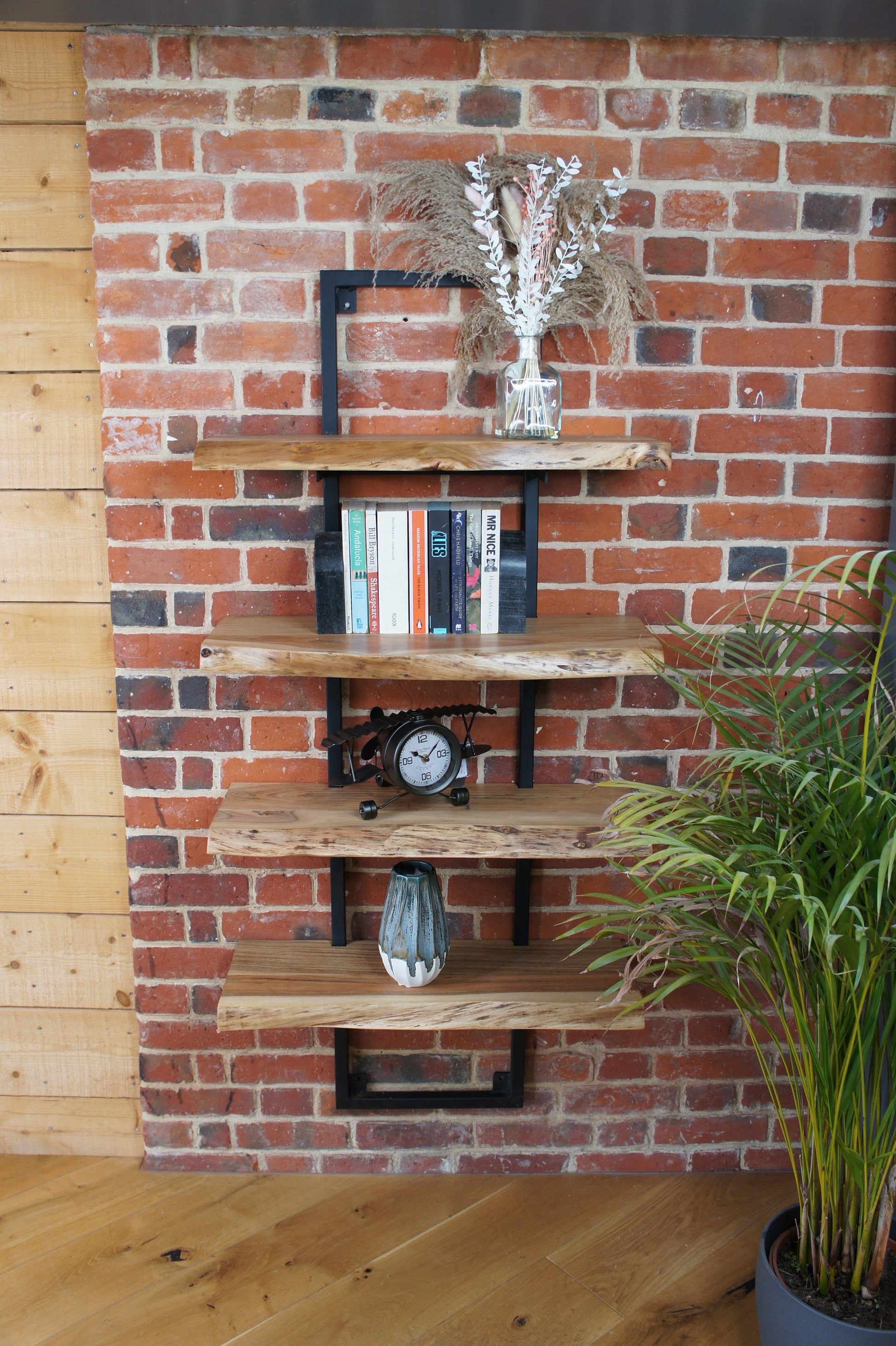 Wall Mounted Shelving Acacia wood Live Edge
