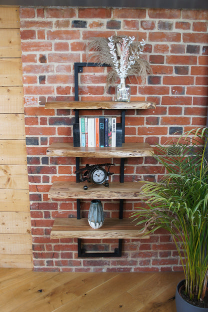 Wall Mounted Shelving Acacia wood Live Edge