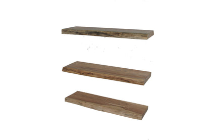 Floating Shelf Acacia wood Live edge set 3 71cm
