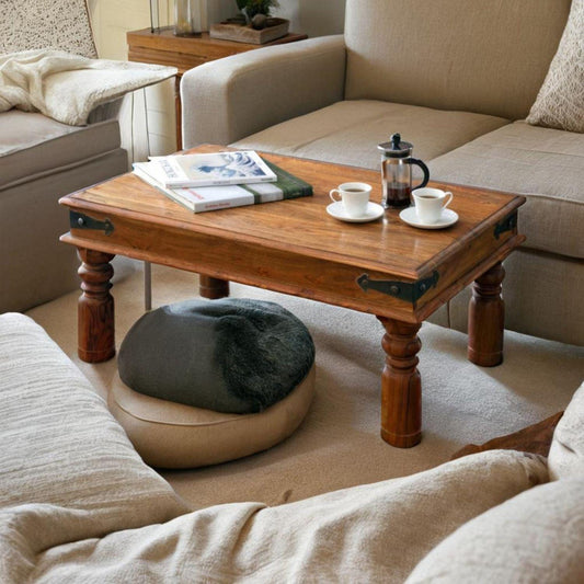 Acacia Thakat Coffee Table By Naturallivingonline • Rustic Living Room Table • Sustainable Hardwood • Heritage Design • Housewarming Gift