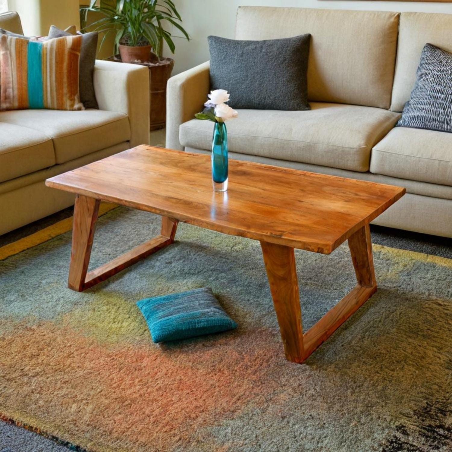 Coffee table Acacia Wood Raw Edge