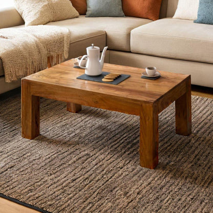 Acacia Wood Cube Coffee Table By Naturallivingonline