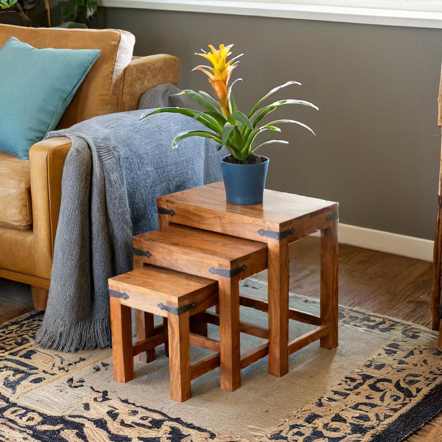 Acacia wood Thakat Nest of Tables