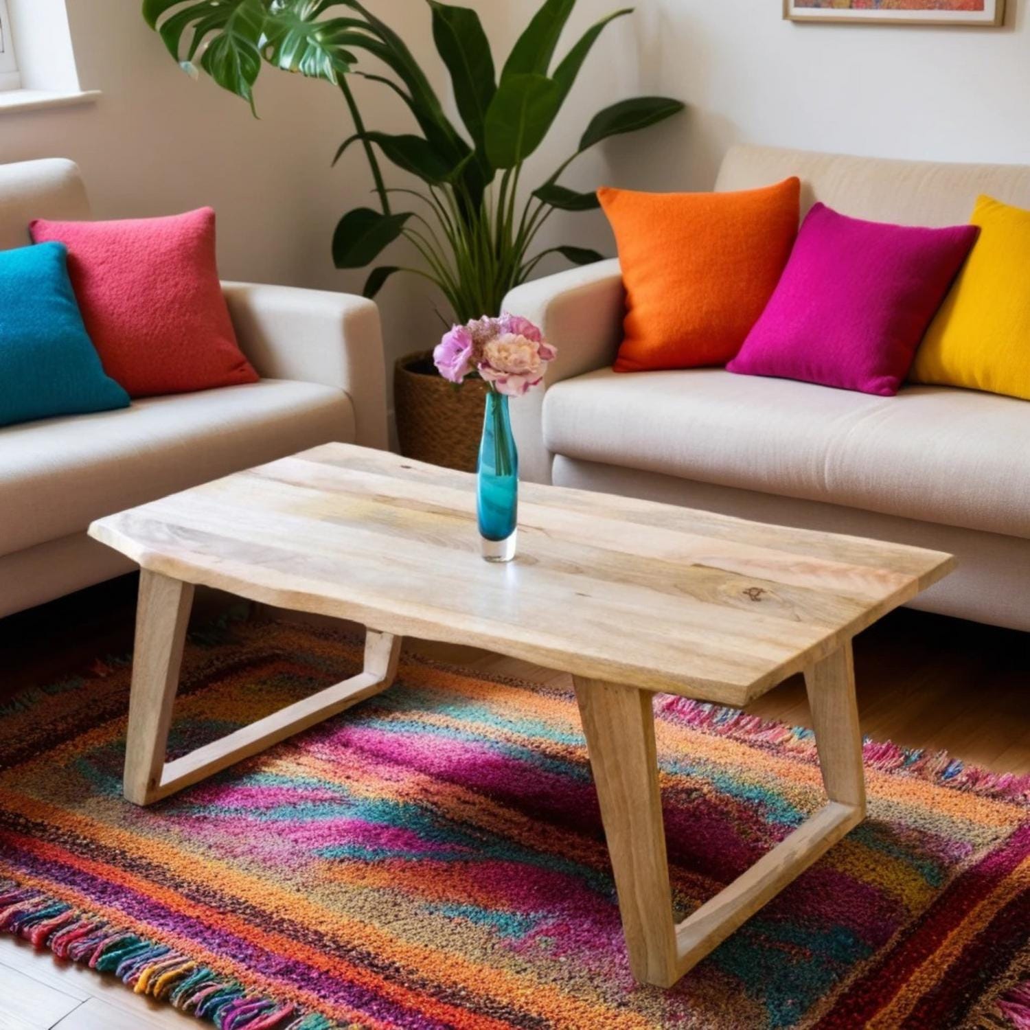 Coffee table Mango wood Raw edge