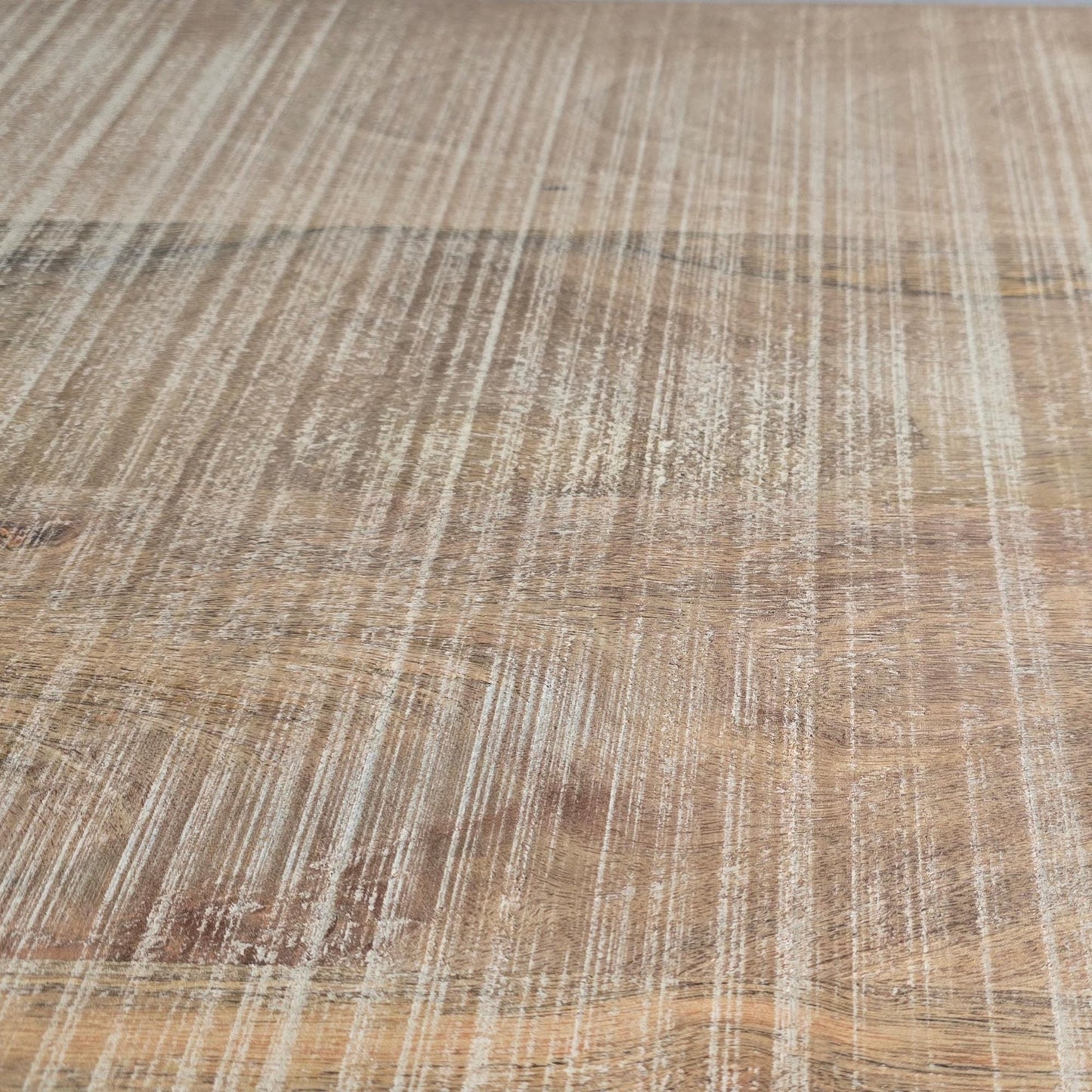 Distressed MangoWood Coffee table with Carved Drawer