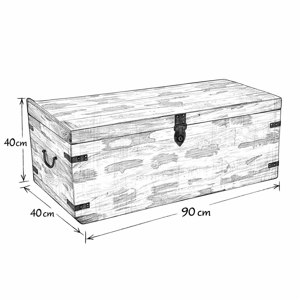 Recycled Teak Distressed paint Coffee Table Chest Trunk with storage