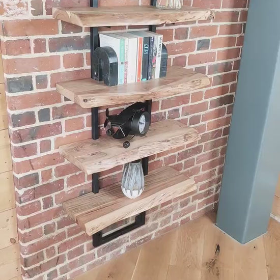 Wall Mounted Shelving Acacia wood Live Edge
